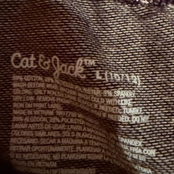 Girls' Pull-On Jeggings - Cat & Jack Black size 10 - Picture 3 of 3
